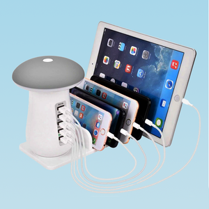 USB Charging Station Lamp